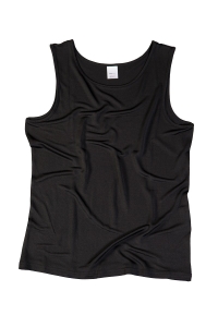 Damen Unterhemd, Achselhemd, 100% Seide, Schwarz, S, 36/38